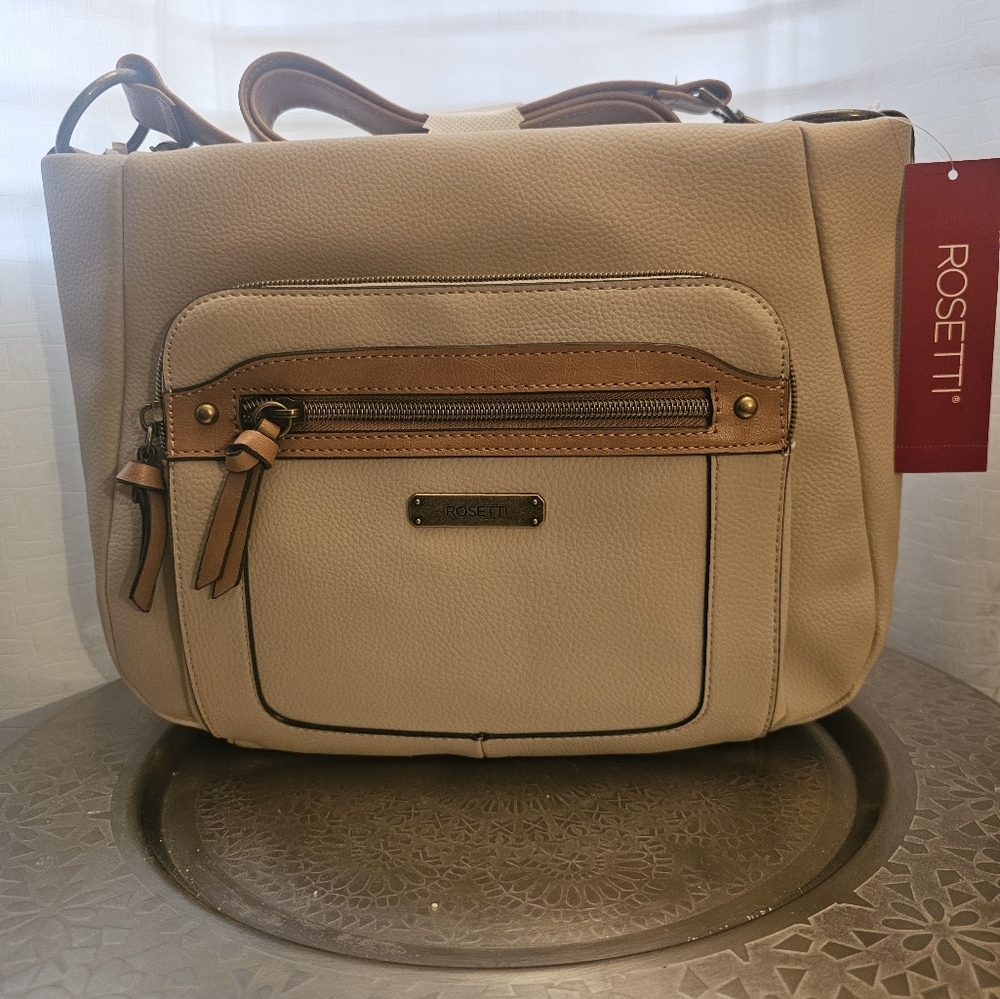 Rosetti Tan and Brown Satchel